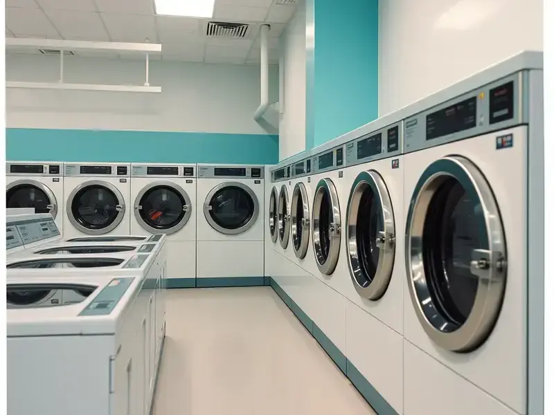 Lee's Laundromat interior with clean modern machines